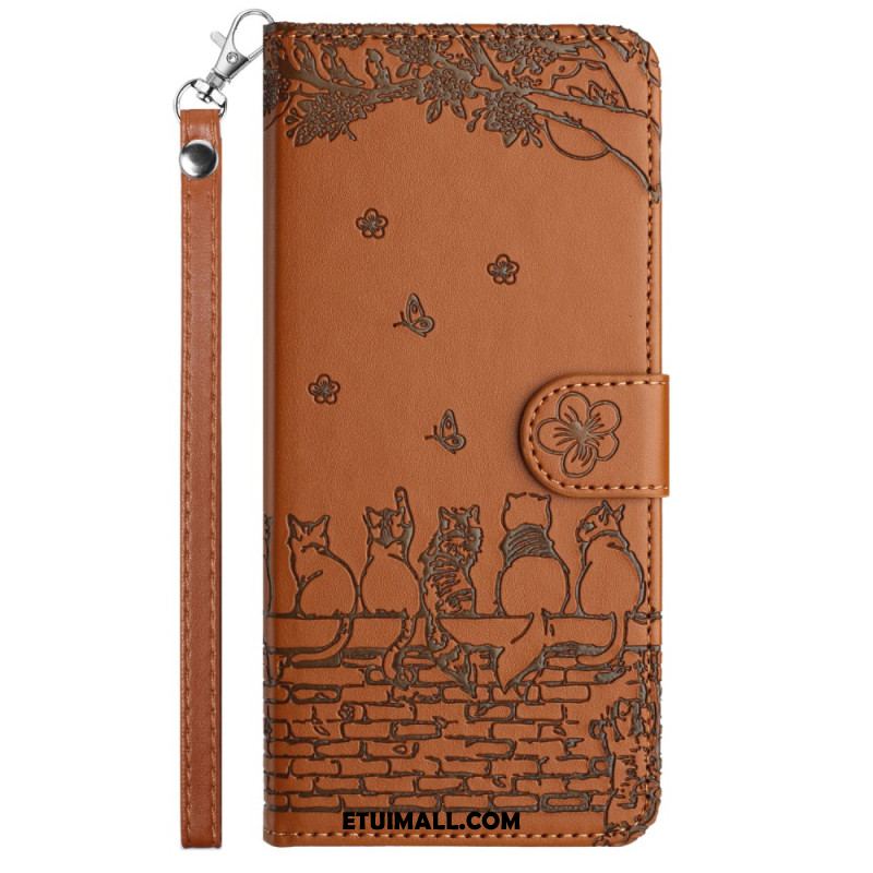 Etui Folio Samsung Galaxy A15 5g Banda Stringów. Koty