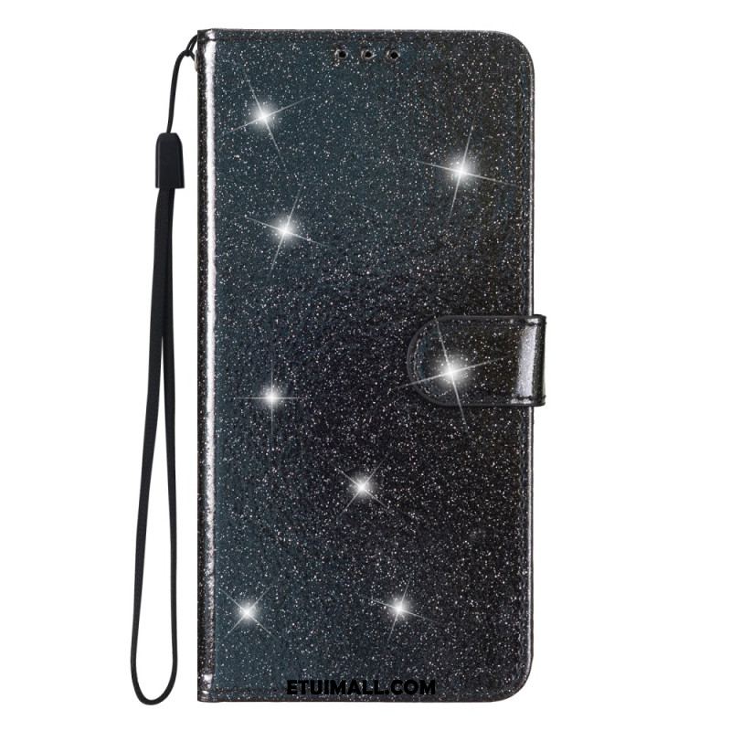 Etui Folio Samsung Galaxy A15 5g Cekiny Z Paskami Etui Ochronne