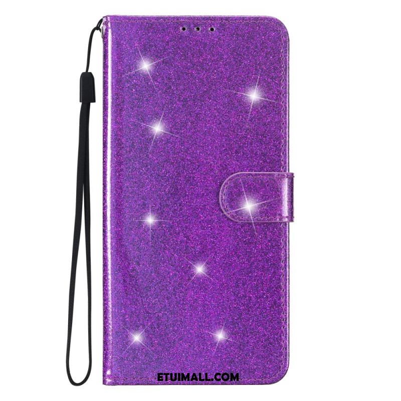 Etui Folio Samsung Galaxy A15 5g Cekiny Z Paskami Etui Ochronne