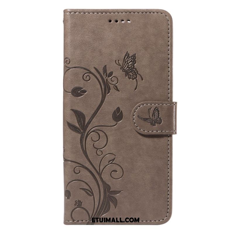 Etui Folio Samsung Galaxy A15 5g Kwiaty Moreli Z Paskiem Etui Ochronne