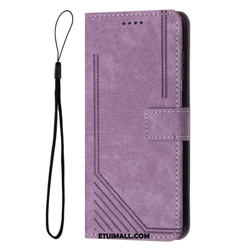 Etui Folio Samsung Galaxy A16 5g Drukowane Linie