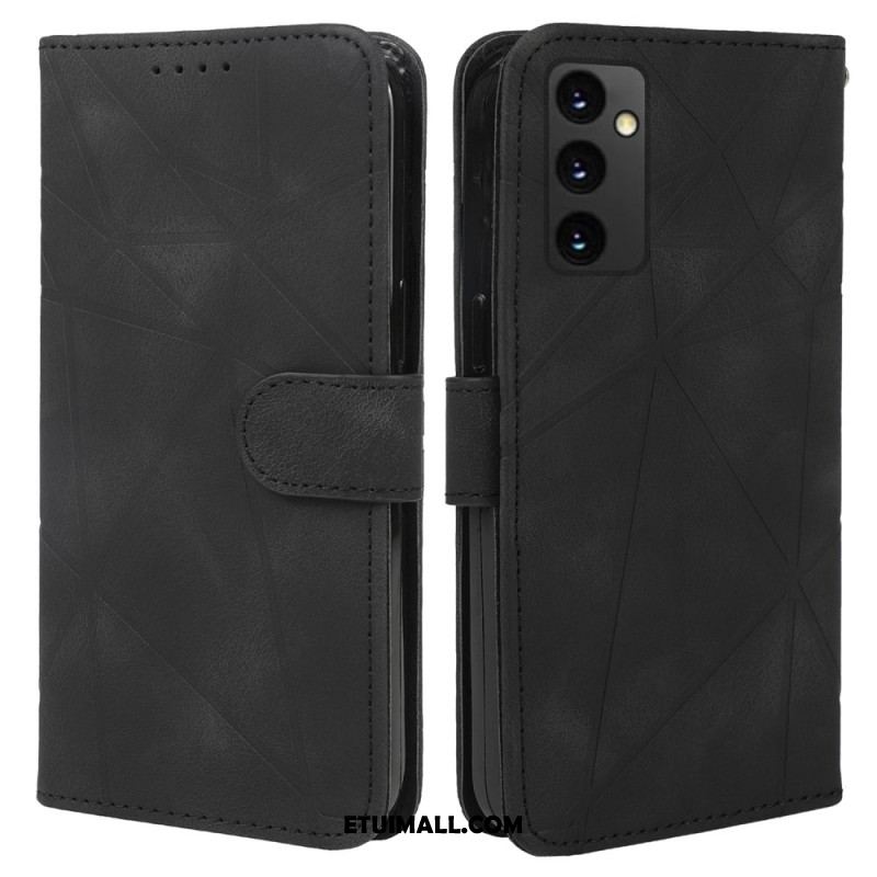 Etui Folio Samsung Galaxy A16 5g Linie Z Efektem Zamszu