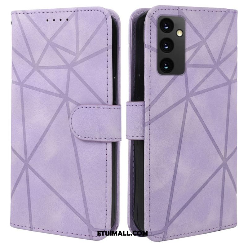 Etui Folio Samsung Galaxy A16 5g Linie Z Efektem Zamszu