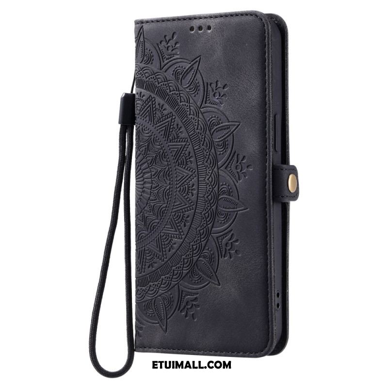 Etui Folio Samsung Galaxy A16 5g Mandala Z Efektem Zamszu Z Paskiem