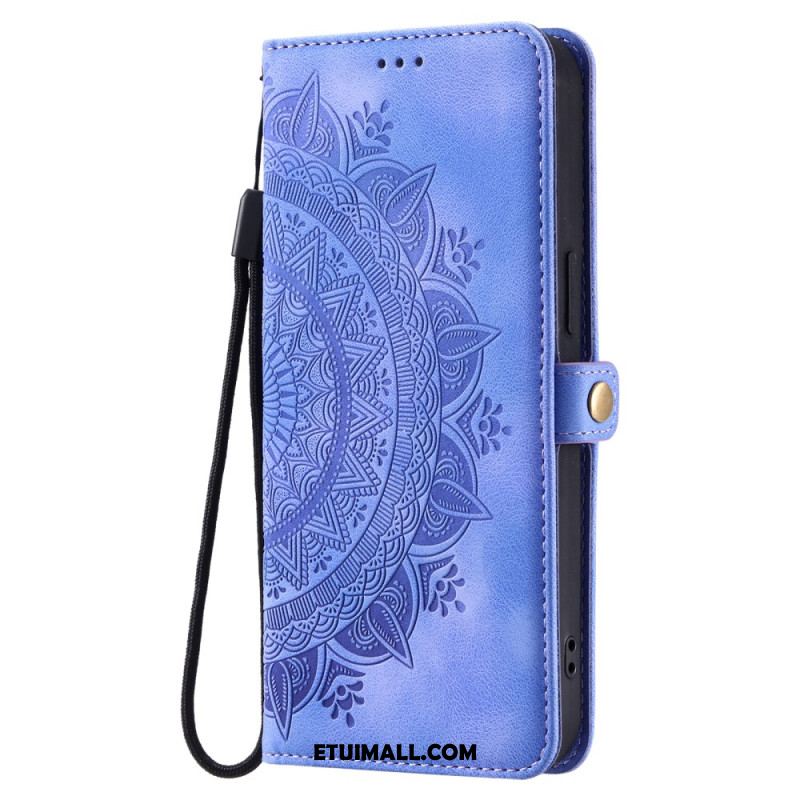 Etui Folio Samsung Galaxy A16 5g Mandala Z Efektem Zamszu Z Paskiem