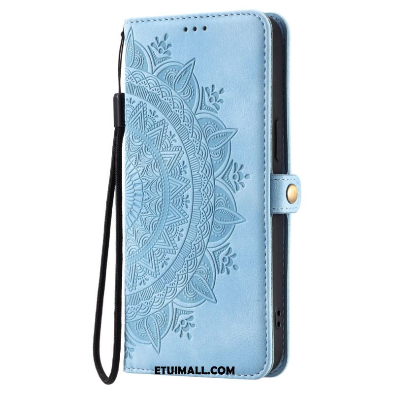 Etui Folio Samsung Galaxy A16 5g Mandala Z Efektem Zamszu Z Paskiem