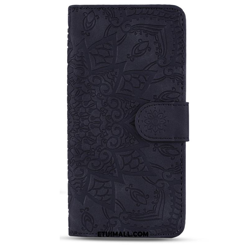 Etui Folio Samsung Galaxy A55 5g Grawerowane Kwiaty Etui Ochronne