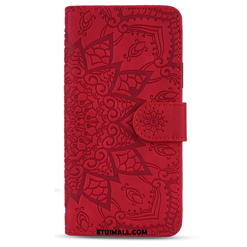 Etui Folio Samsung Galaxy A55 5g Grawerowane Kwiaty Etui Ochronne