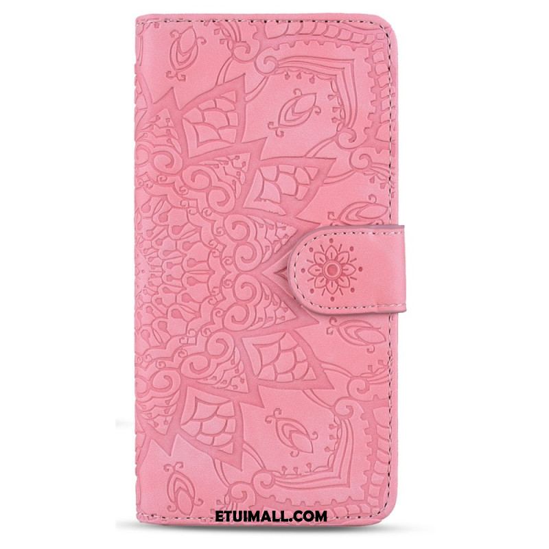 Etui Folio Samsung Galaxy A55 5g Grawerowane Kwiaty Etui Ochronne