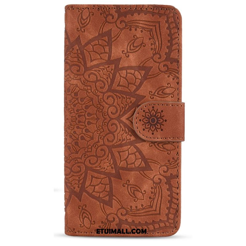 Etui Folio Samsung Galaxy A55 5g Grawerowane Kwiaty Etui Ochronne