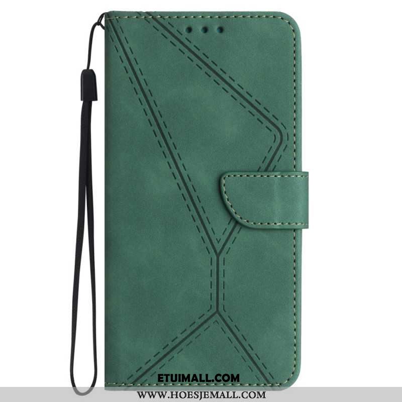 Etui Folio Samsung Galaxy A55 5g Linie I Kropkowane Paski