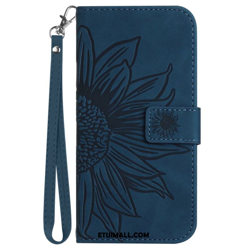 Etui Folio Samsung Galaxy A55 5g Słonecznik Z Paskiem