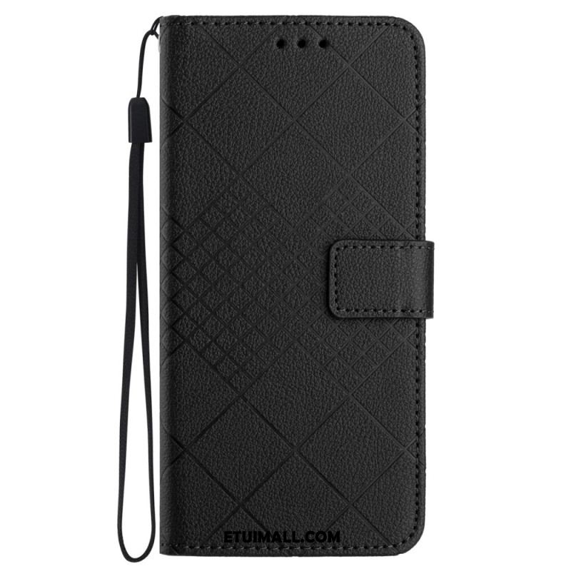 Etui Folio Samsung Galaxy M55 5g Tekstura Diamentu Liczi