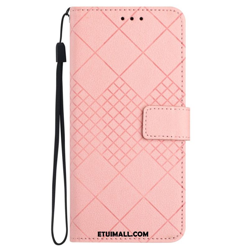 Etui Folio Samsung Galaxy M55 5g Tekstura Diamentu Liczi