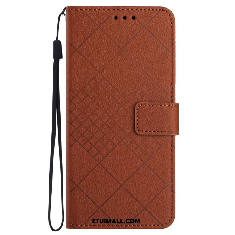 Etui Folio Samsung Galaxy M55 5g Tekstura Diamentu Liczi