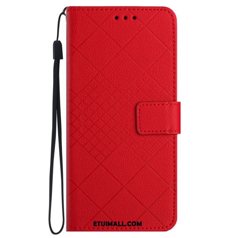 Etui Folio Samsung Galaxy S24 5g Dyskretne Diamenty Z Paskiem Etui Ochronne