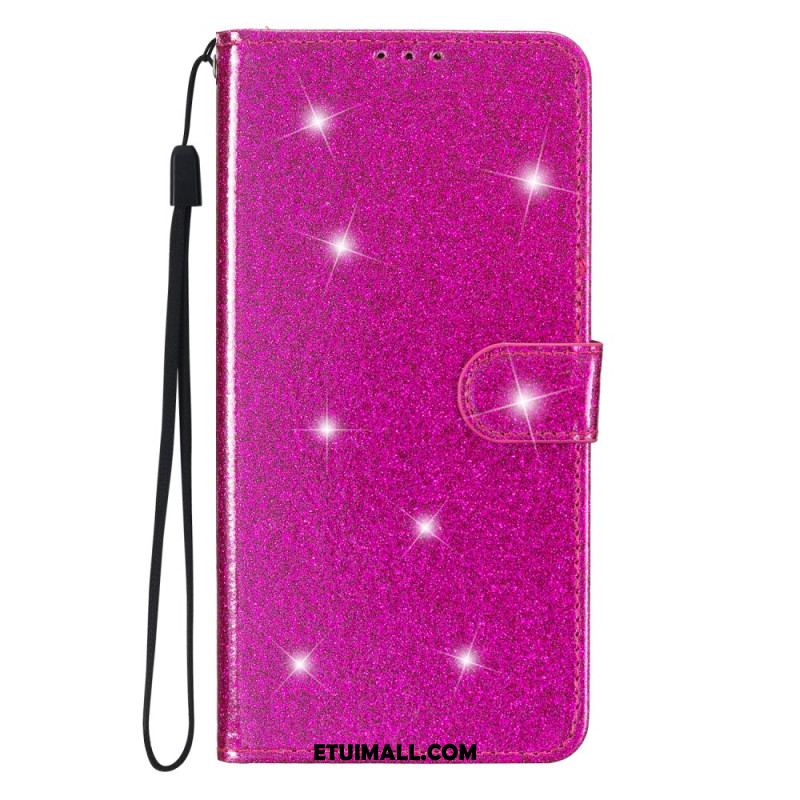 Etui Folio Samsung Galaxy S24 5g Z Brokatem Etui Ochronne