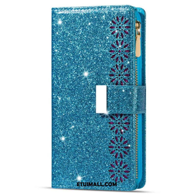 Etui Folio Samsung Galaxy S24 Plus 5g Cekiny Z Paskami Etui Ochronne