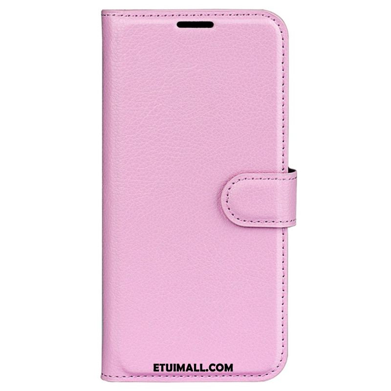 Etui Folio Samsung Galaxy S24 Plus 5g Klasyczna Sztuczna Skóra Litchi Etui Ochronne