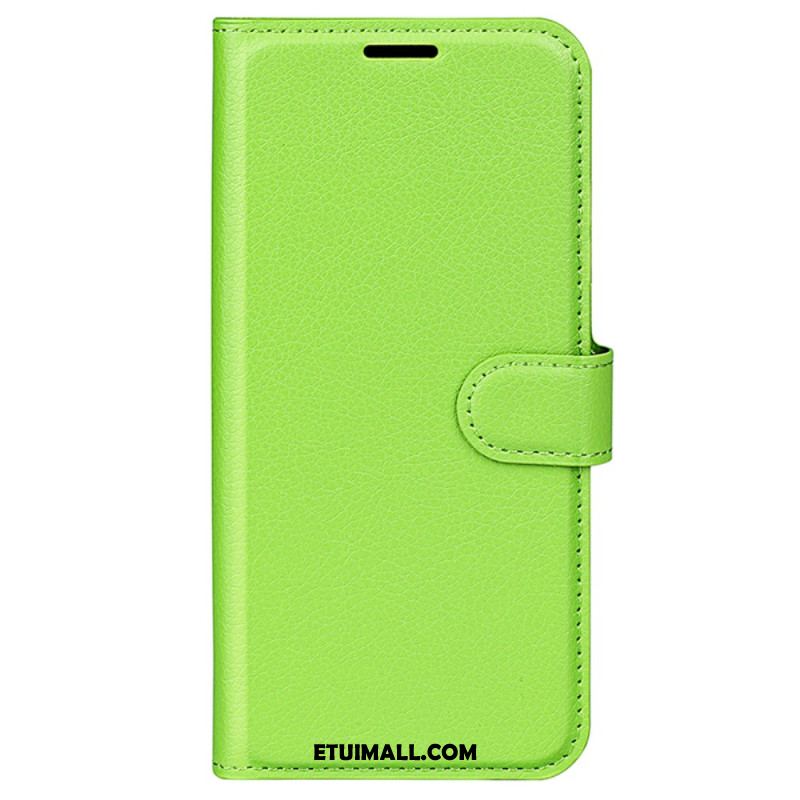 Etui Folio Samsung Galaxy S24 Plus 5g Klasyczna Sztuczna Skóra Litchi Etui Ochronne