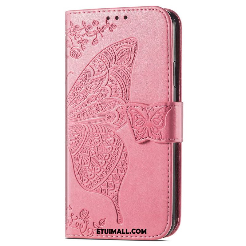 Etui Folio Samsung Galaxy S24 Ultra 5g Barokowy Motyl Z Paskiem