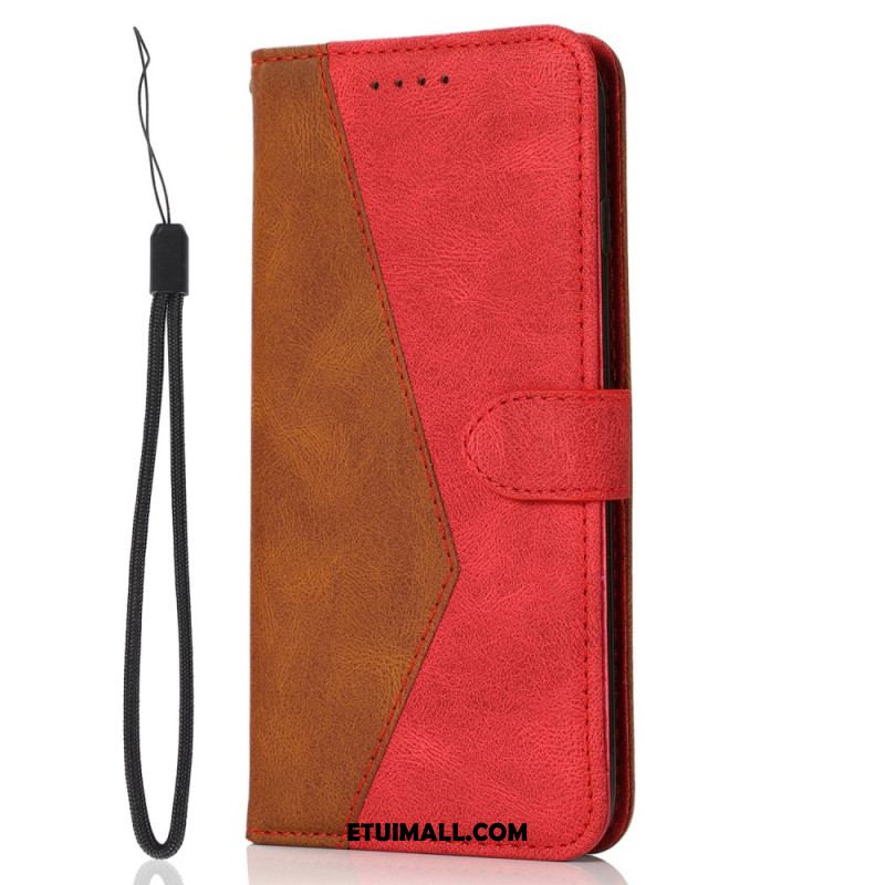 Etui Folio Samsung Galaxy S24 Ultra 5g Dwukolorowy Z Paskiem