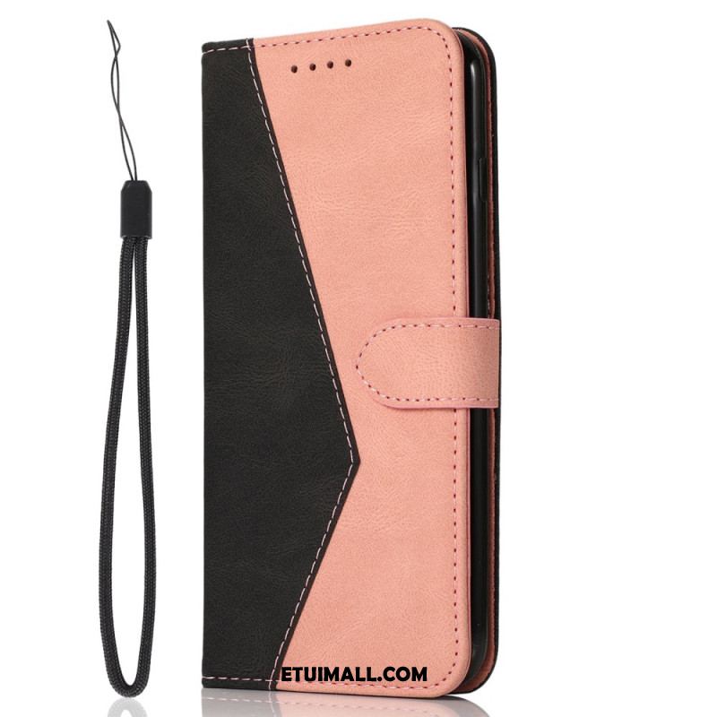 Etui Folio Samsung Galaxy S24 Ultra 5g Dwukolorowy Z Paskiem