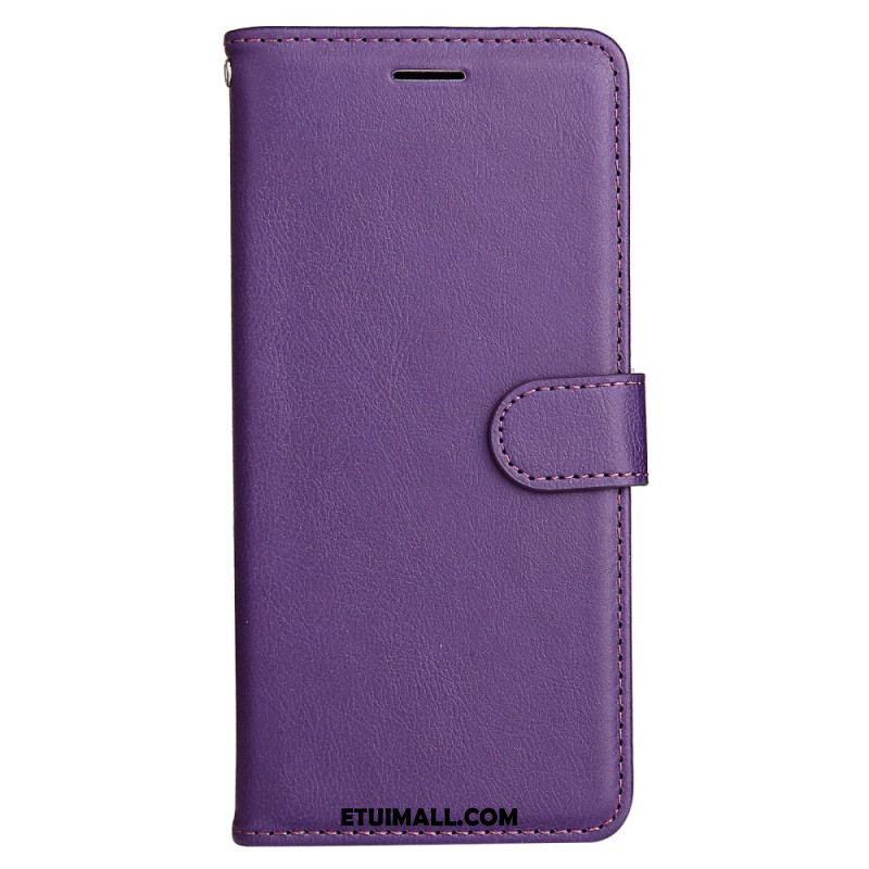 Etui Folio Samsung Galaxy S24 Ultra 5g Jednolity Kolor Z Paskiem Etui Ochronne