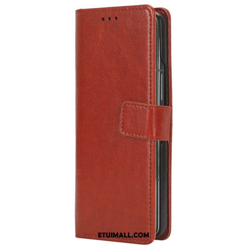 Etui Folio Samsung Galaxy Z Fold 6 Błyszcząca Sztuczna Skóra Etui Ochronne