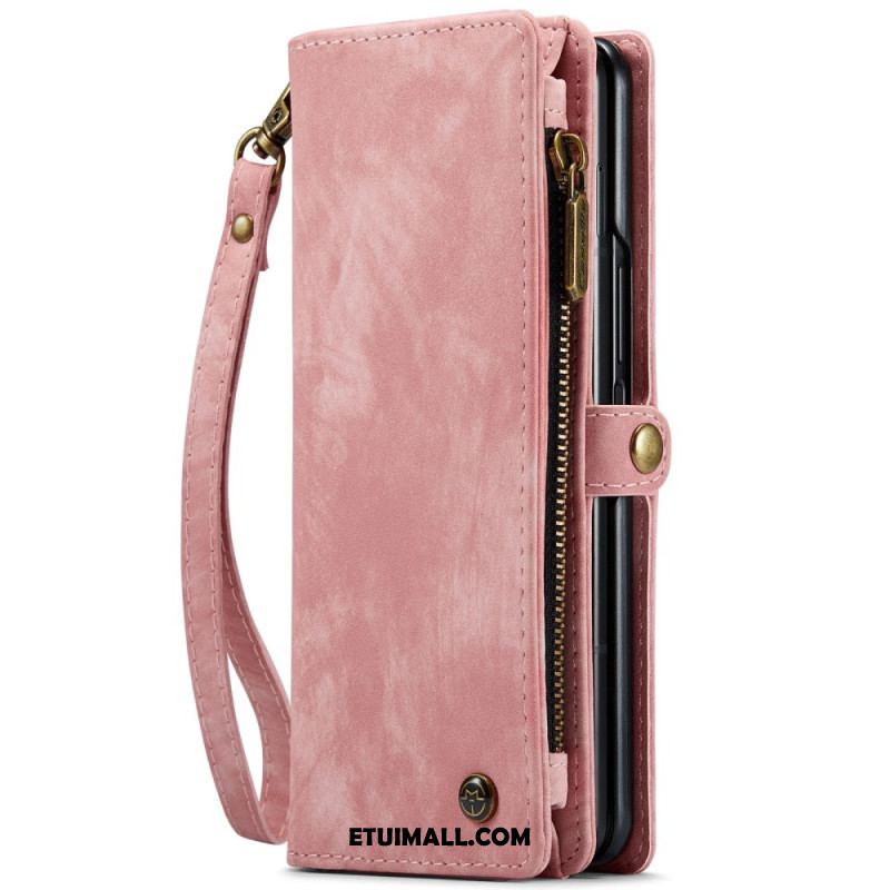 Etui Folio Samsung Galaxy Z Fold 6 Portfel Caseme Z Efektem Zamszu