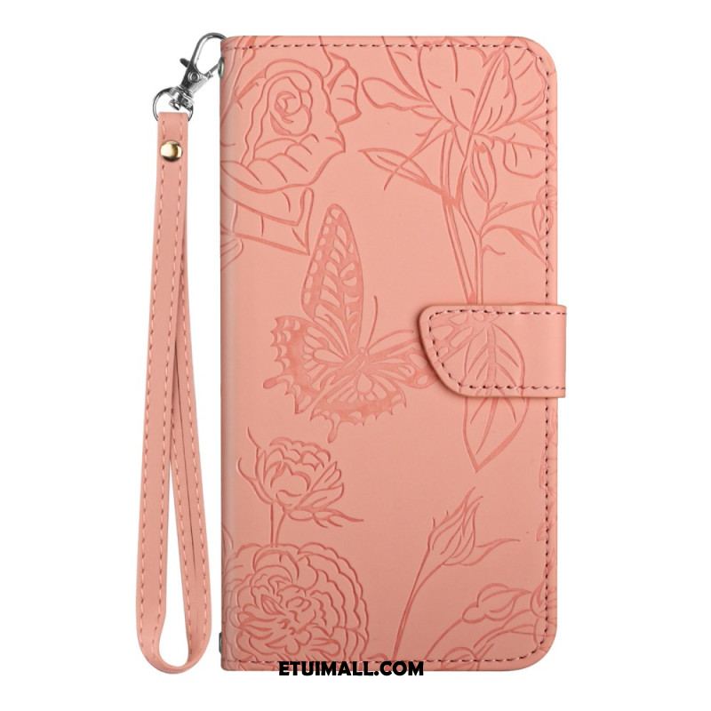 Etui Folio Xiaomi 14 Pro Nadruk W Kształcie Motyla Z Paskiem Etui Ochronne