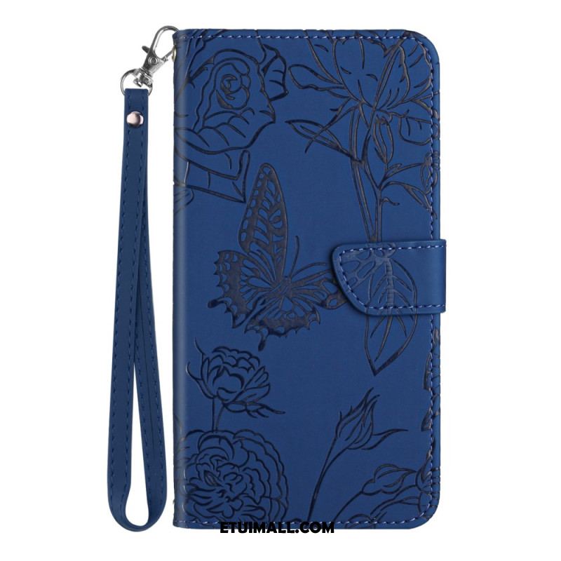 Etui Folio Xiaomi 14 Pro Nadruk W Kształcie Motyla Z Paskiem Etui Ochronne