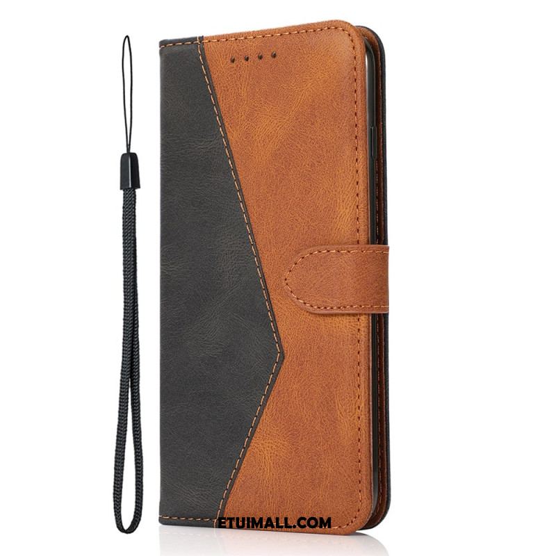 Etui Folio Xiaomi 14t Dwukolorowy Pasek Etui Ochronne