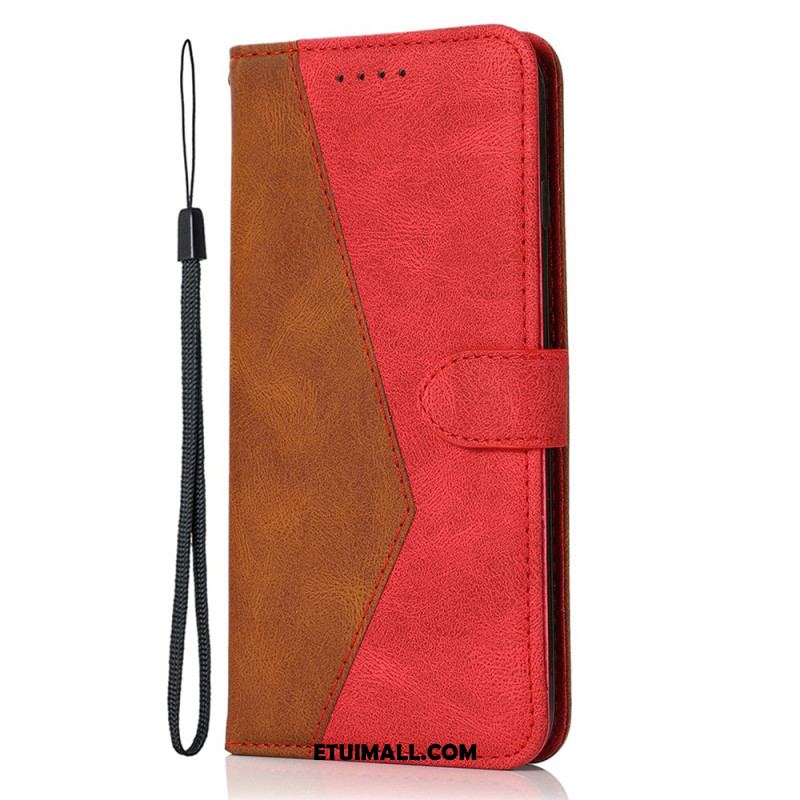 Etui Folio Xiaomi 14t Dwukolorowy Pasek Etui Ochronne