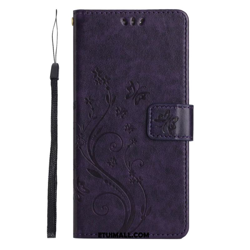 Etui Folio Xiaomi 14t Kwiatowy Z Paskiem Etui Ochronne