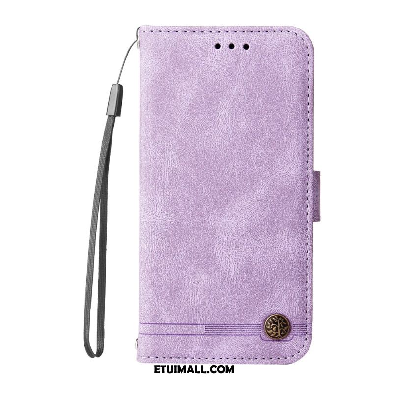 Etui Folio Xiaomi 14t Pro Efekt Nitowanego Zamszu Etui Ochronne