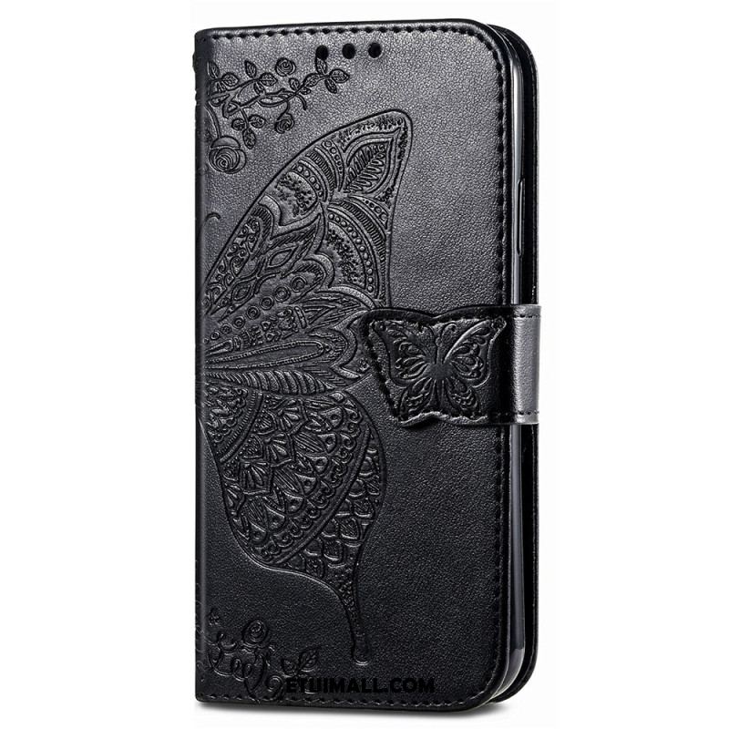 Etui Folio Xiaomi Redmi Note 13 4g Barokowy Motyl Z Paskiem