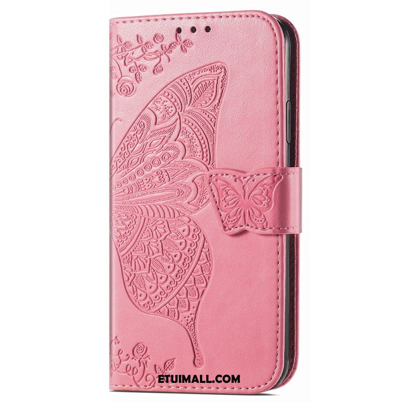 Etui Folio Xiaomi Redmi Note 13 4g Barokowy Motyl Z Paskiem