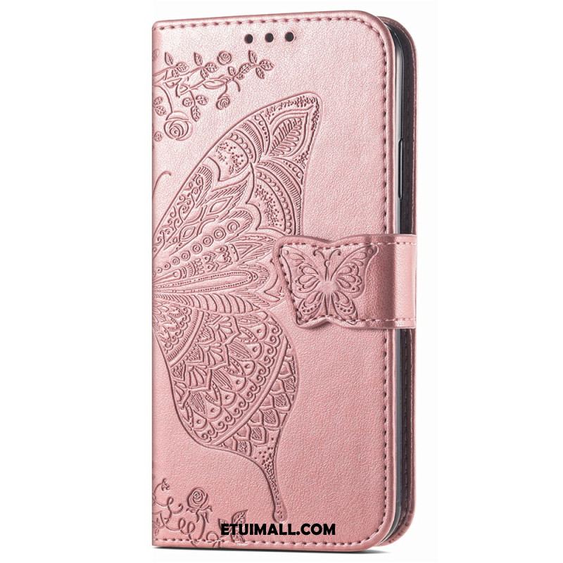 Etui Folio Xiaomi Redmi Note 13 4g Barokowy Motyl Z Paskiem