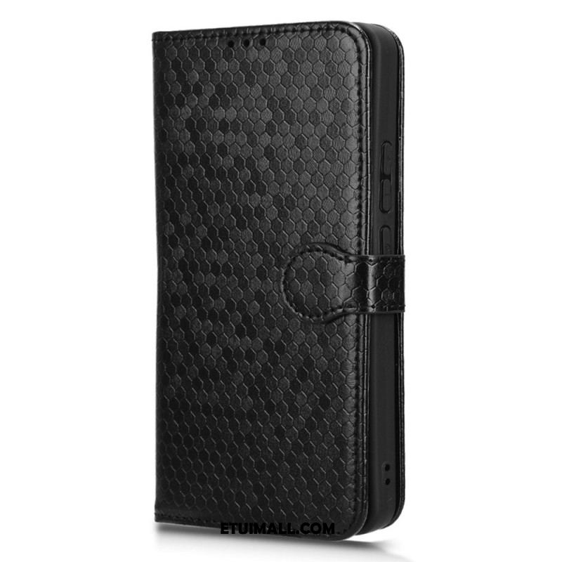 Etui Folio Xiaomi Redmi Note 13 4g Błyszczący Pasek W Kropki