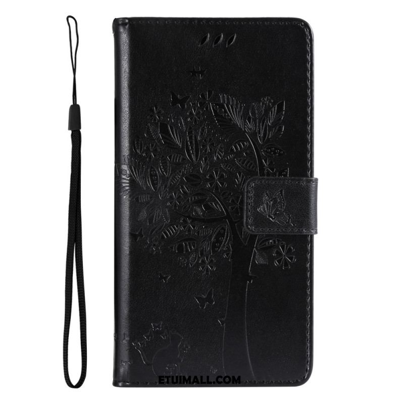 Etui Folio Xiaomi Redmi Note 13 4g Drzewko Dla Kota I Smyczy Etui Ochronne