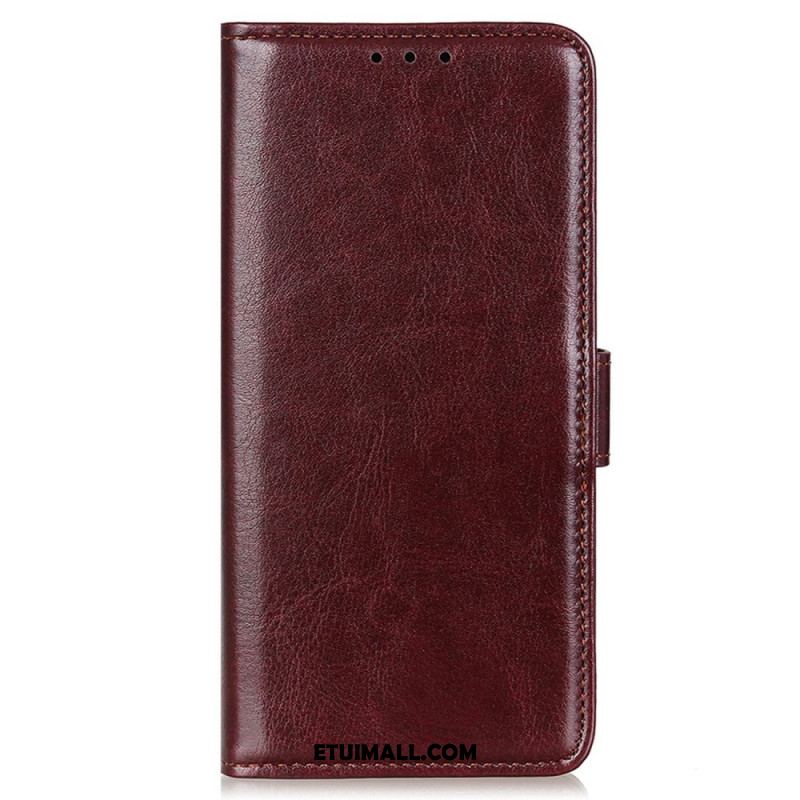 Etui Folio Xiaomi Redmi Note 13 4g Imitacja Skóry Lakierowanej Etui Ochronne