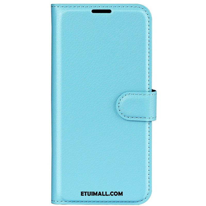 Etui Folio Xiaomi Redmi Note 13 4g Klasyczna Sztuczna Skóra Litchi Etui Ochronne