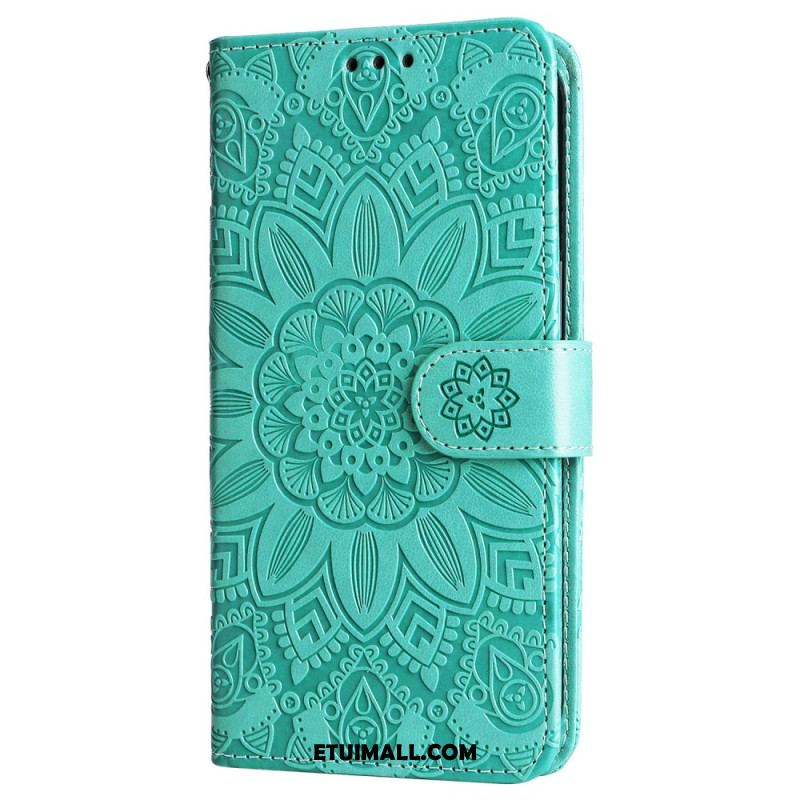 Etui Folio Xiaomi Redmi Note 13 4g Mandala Kwiatowa Z Paskiem Etui Ochronne