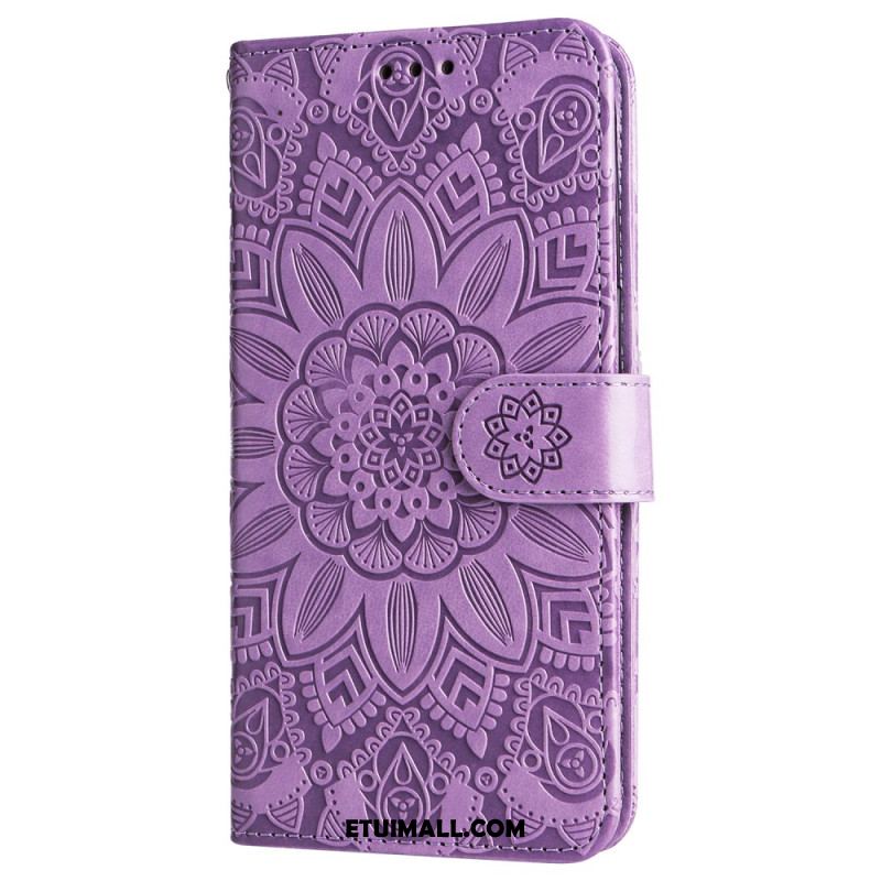 Etui Folio Xiaomi Redmi Note 13 4g Mandala Kwiatowa Z Paskiem Etui Ochronne