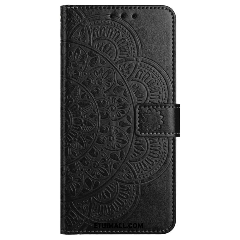 Etui Folio Xiaomi Redmi Note 13 4g Nadruk Mandali Z Paskiem Etui Ochronne