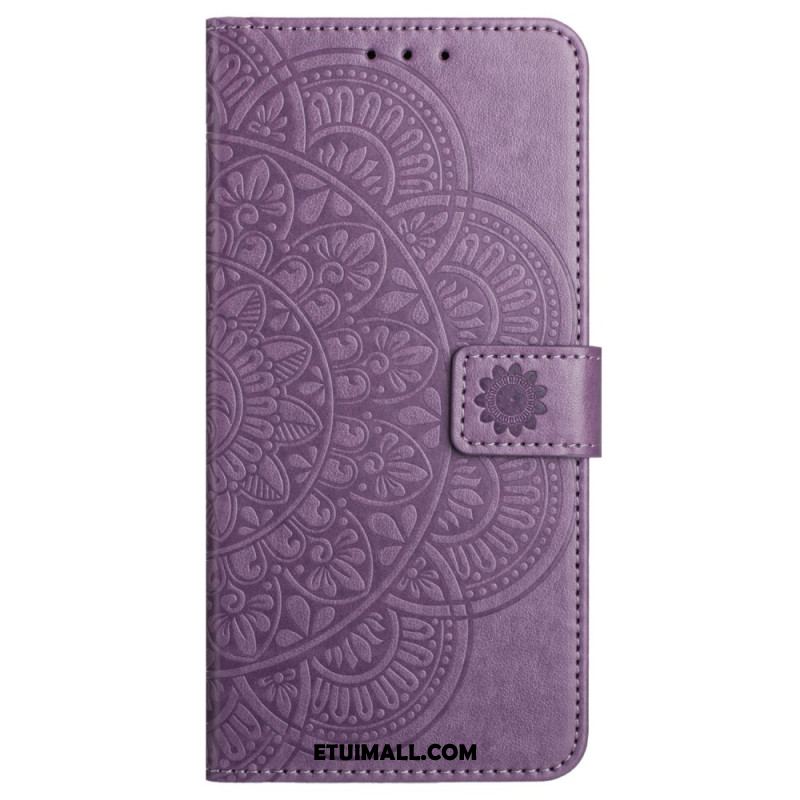 Etui Folio Xiaomi Redmi Note 13 4g Nadruk Mandali Z Paskiem Etui Ochronne