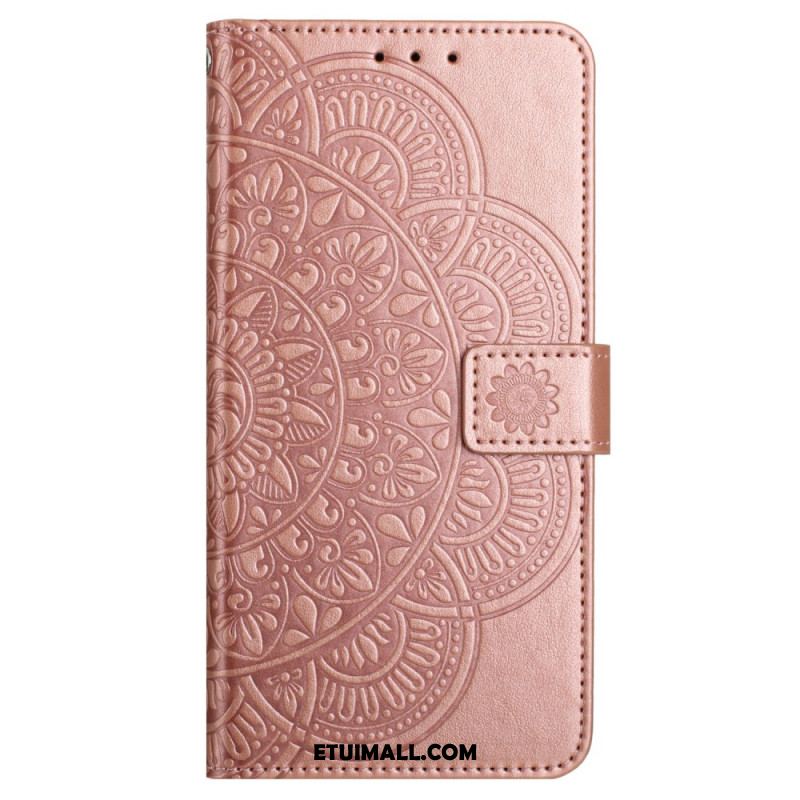 Etui Folio Xiaomi Redmi Note 13 4g Nadruk Mandali Z Paskiem Etui Ochronne