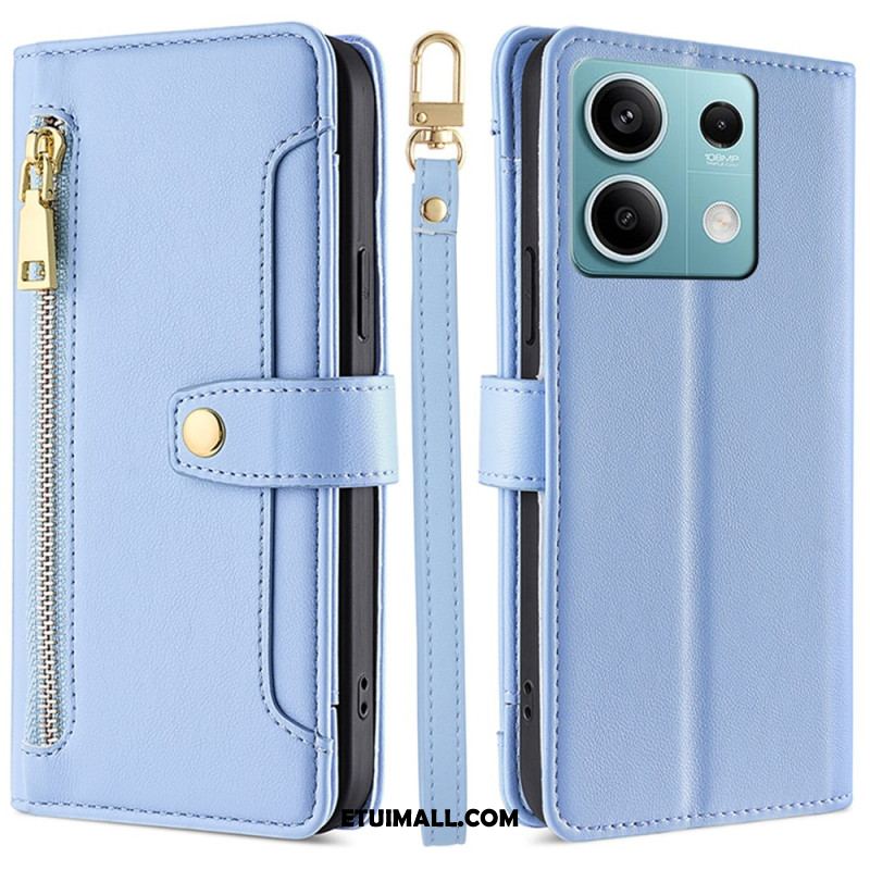 Etui Folio Xiaomi Redmi Note 13 4g Portfel Z Paskiem I Paskiem Na Ramię Etui Ochronne