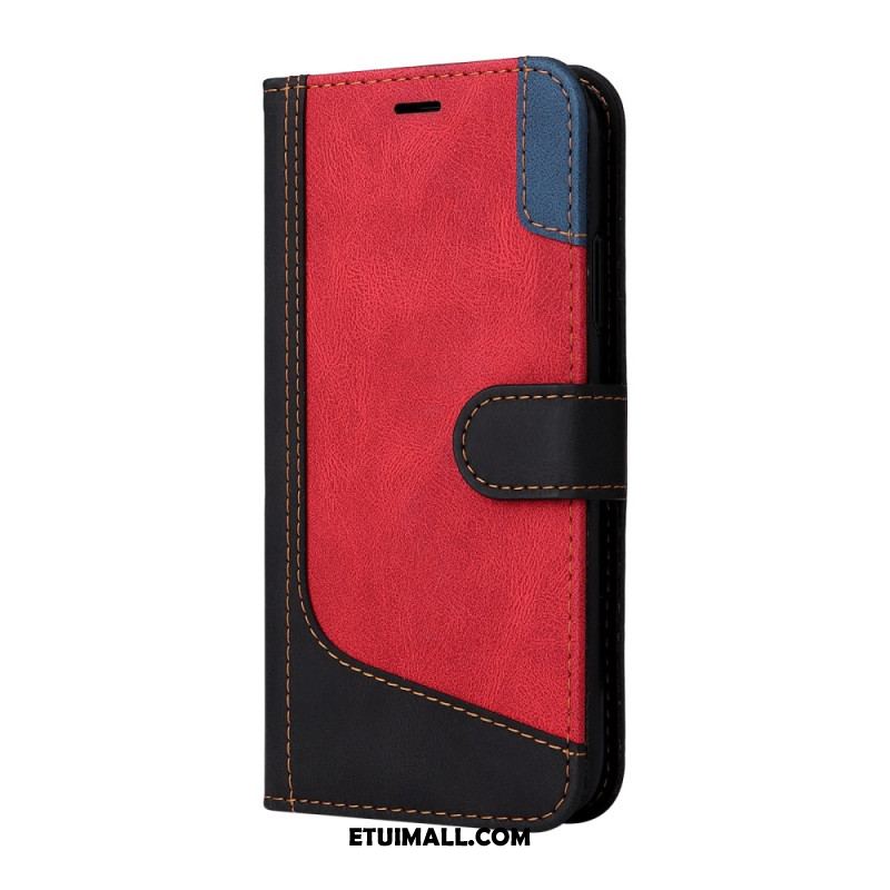 Etui Folio Xiaomi Redmi Note 13 4g Trójkolorowy Z Paskiem